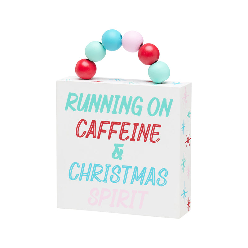 Caffeine Box Sign w/ Beads