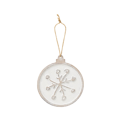 Cypress Carved Snowflake Ornie