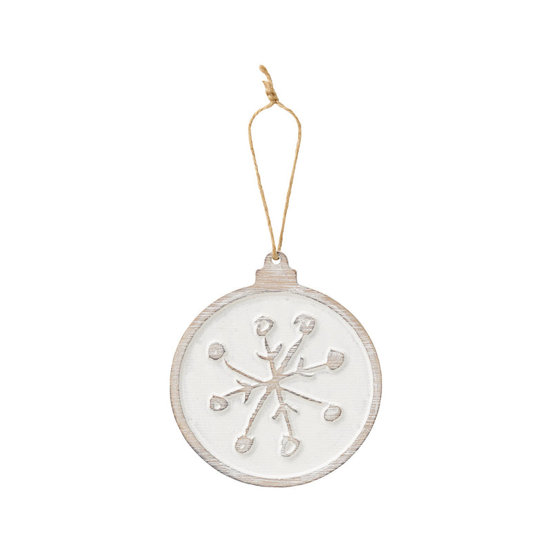 Cypress Carved Snowflake Ornie