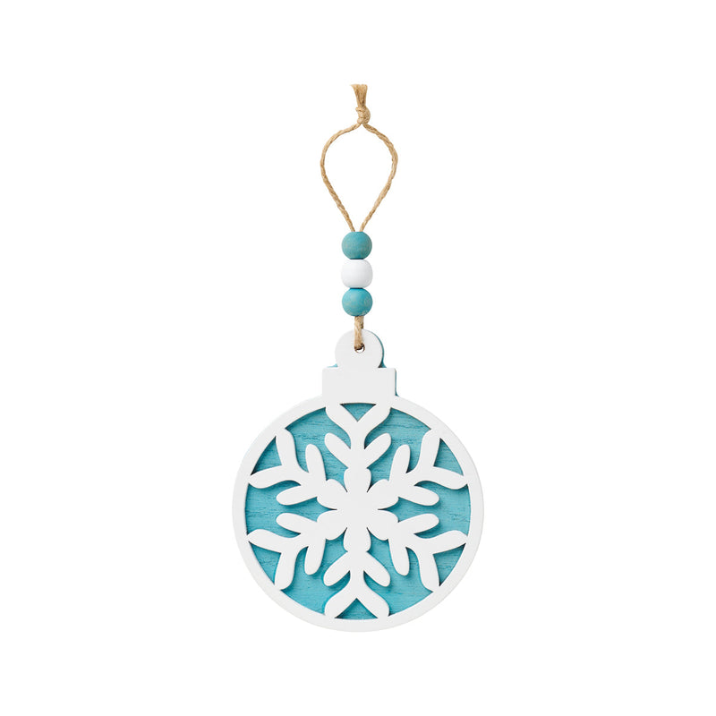 Blue Laser Snowflake Ornie