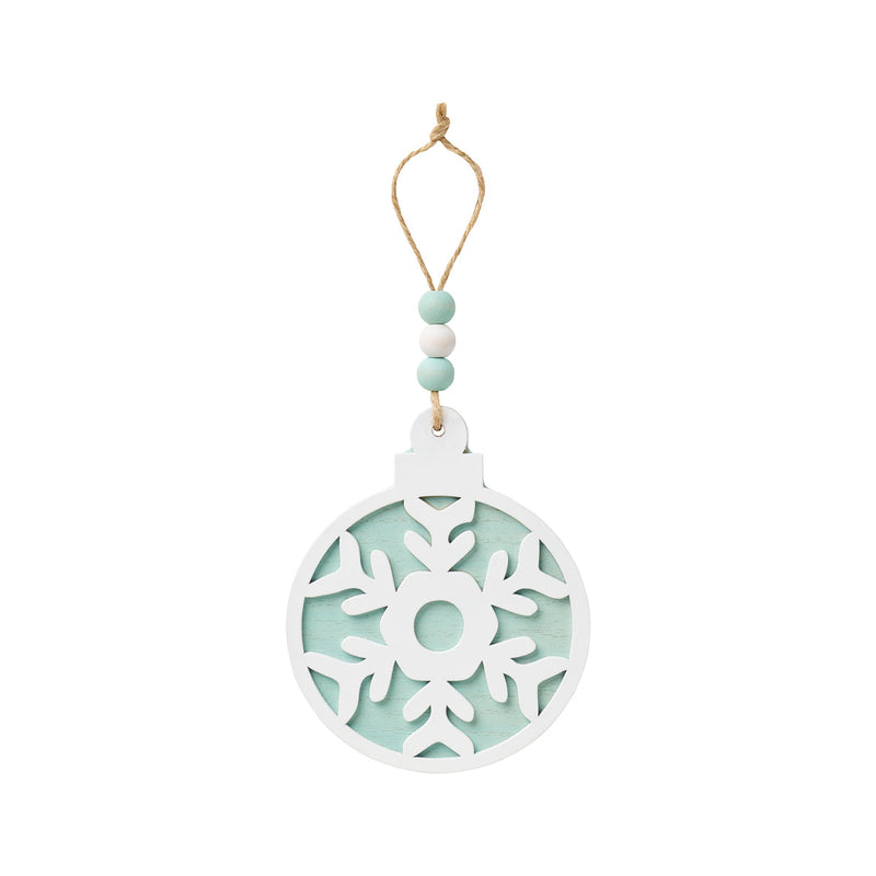 FR-3435 - Teal Laser Snowflake Ornie