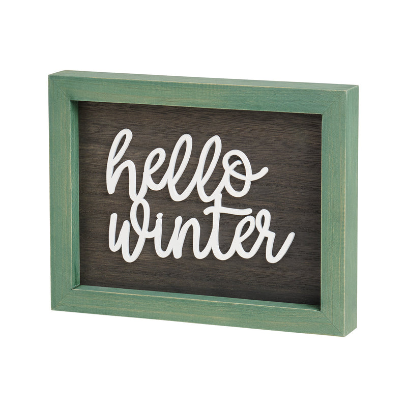 FR-3544 - Hello Winter Framed Sign