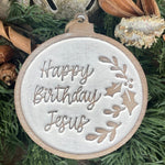 FR-3641 - Birthday Jesus Carved Ornie