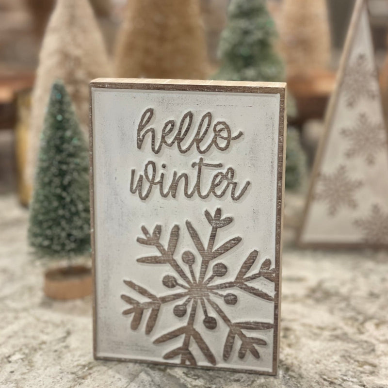 FR-3654 - Hello Winter Carved Block