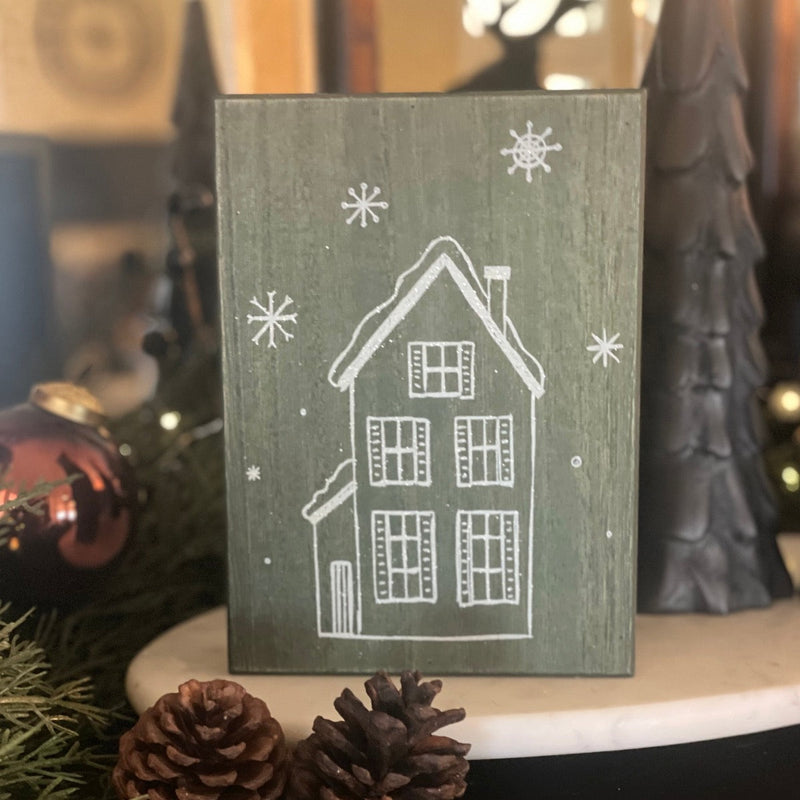 FR-3717 - Glitter House Dk. Green Wash Box Sign