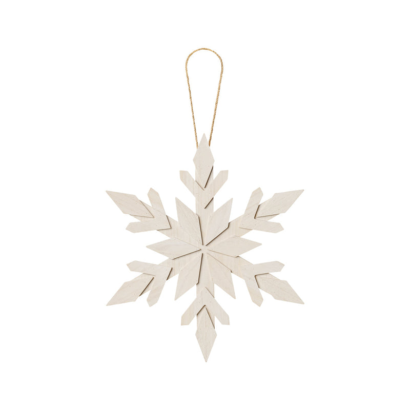 FR-3795 - Lrg. White Wash Snowflake