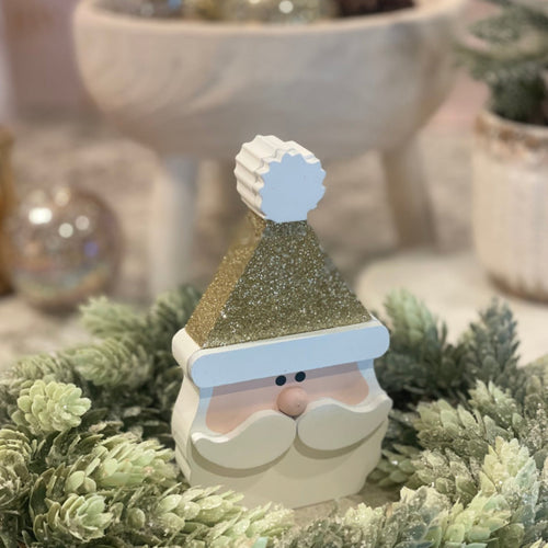 Gold Glitter Santa Cutout 