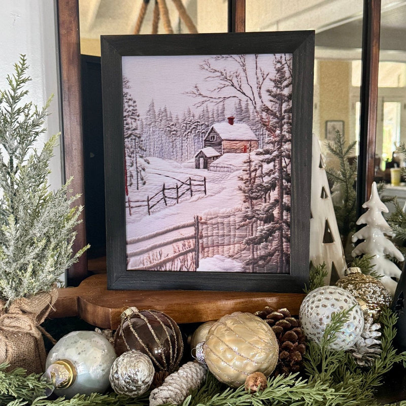 FR-3940 - Stitched Snowy Winter Frame