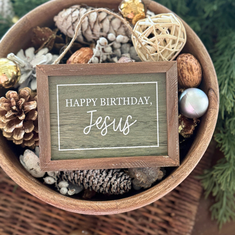 FR-3974 - HBDay Jesus Framed Ornie