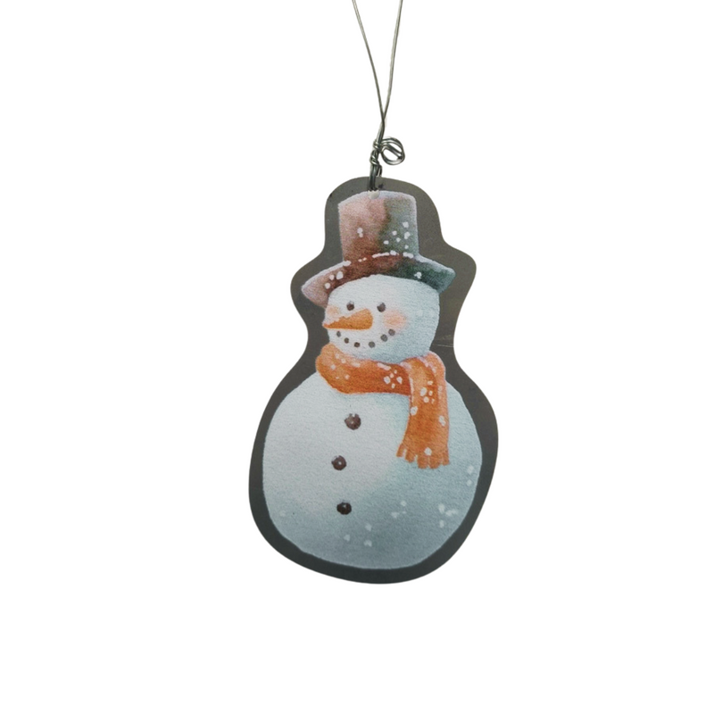 FR-4010 - Snowman Cutout Metal Ornie