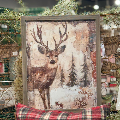 Buck & Trees Collage Frame