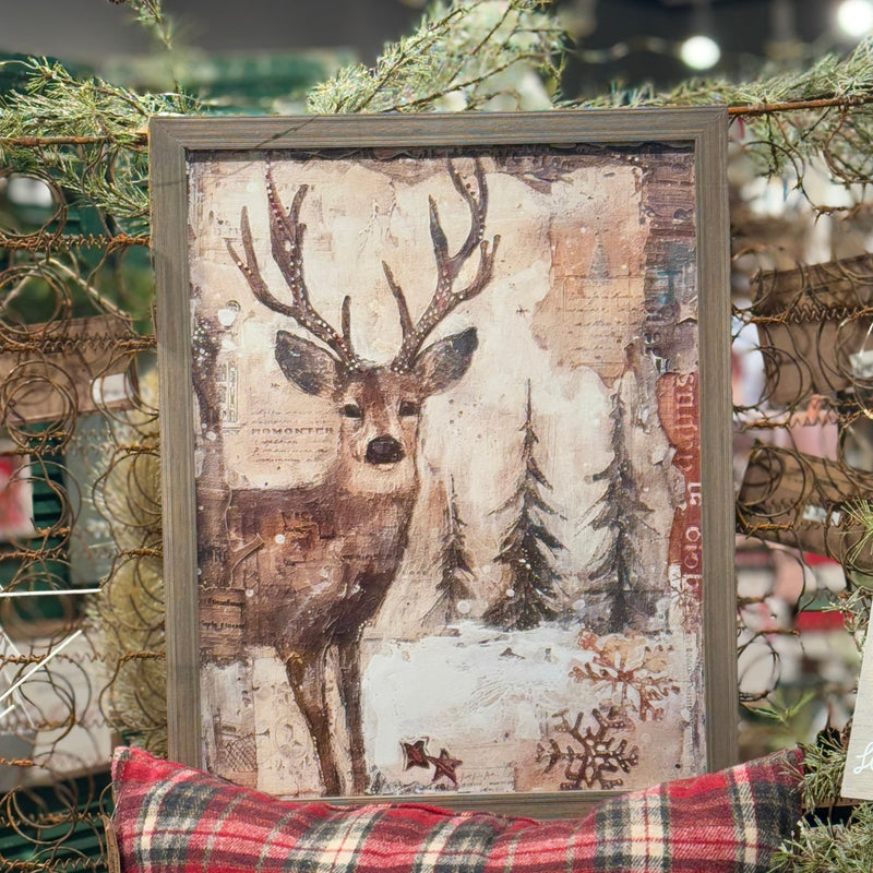 FR-4024 - Buck & Trees Collage Frame (DUE IN JULY)