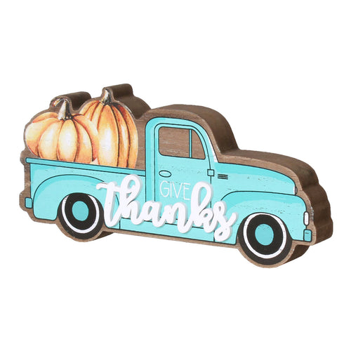 Thanks 3D Blue Truck Cutout