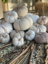 CF-3148 - Lrg. Cream Fuzzy Fabric Pumpkin