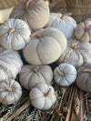 CF-3148 - Lrg. Cream Fuzzy Fabric Pumpkin