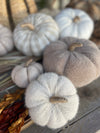 CF-3147 - Lrg. Tan Fuzzy Fabric Pumpkin