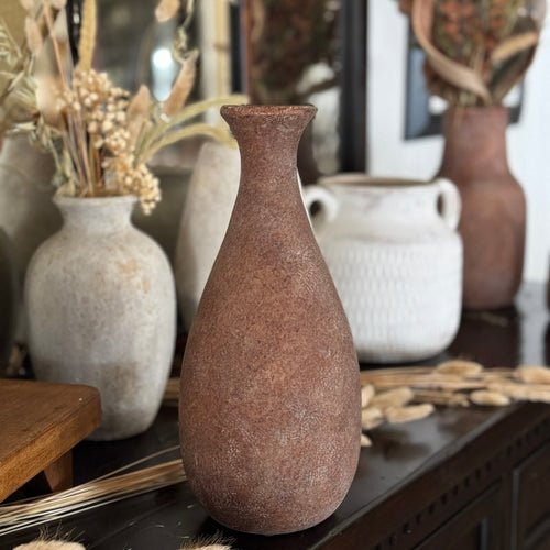 Tall Clay Vase 