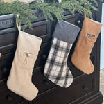 CF-3487 - Camel Cord Zipper Stocking (DUE IN JULY)