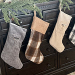 CF-3484 - Gray Cord Zipper Stocking (DUE IN JULY)