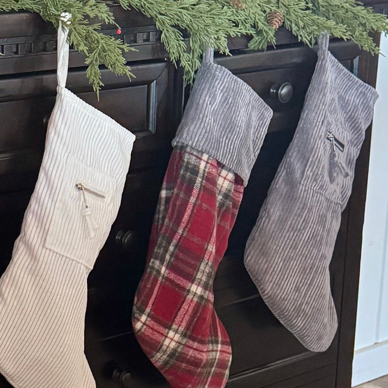 CF-3473 - Merry/ Gray Cord. Stocking