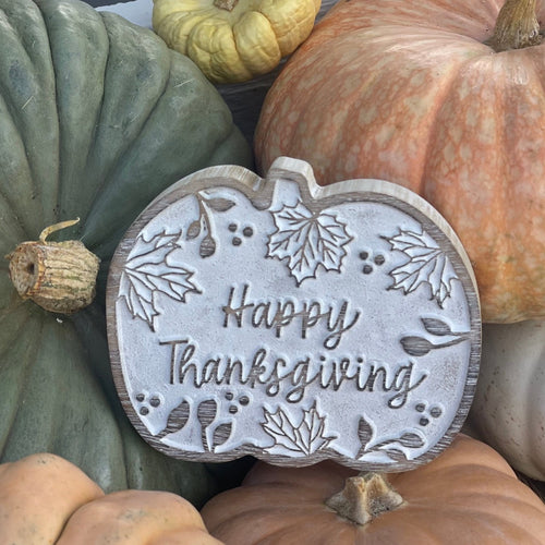 CA-5163 - Thanksgiving Pattern Carved Pumpkin