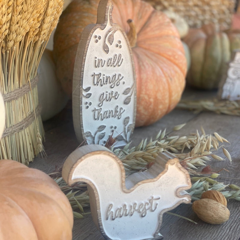 CA-5166 - Thanks Pattern Carved Pumpkin