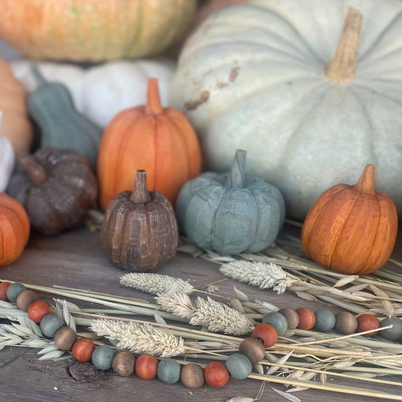 CA-5254 - Wide Green 3D Carved Pumpkin