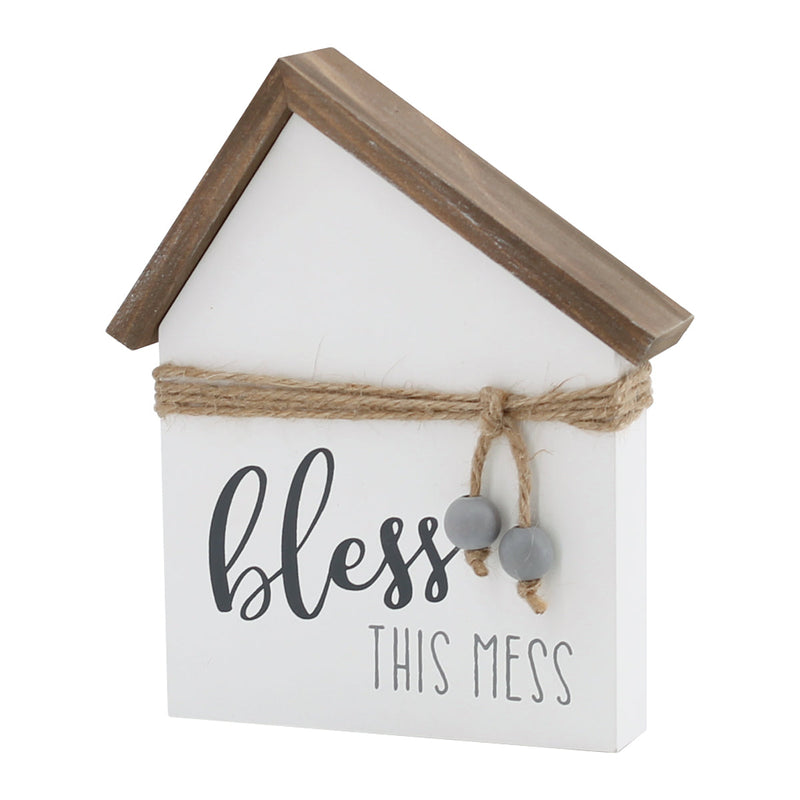 PS-7667 - *Bless Mess Jute House Block