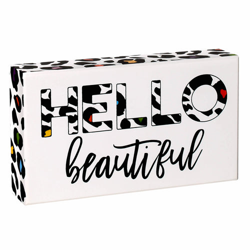 Hello Beautiful Box Sign