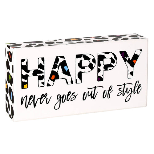 Happy Style Box Sign