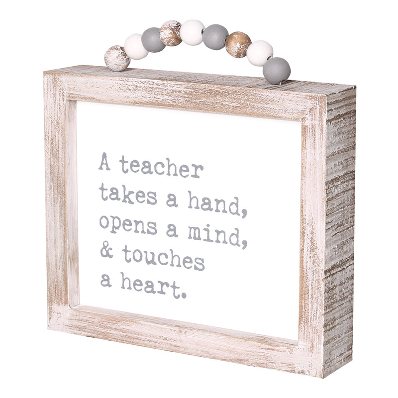 PS-7809 - *Teacher Framed Sign w/ Beads