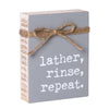 PS-7836 - *Lather Jute Block Sign