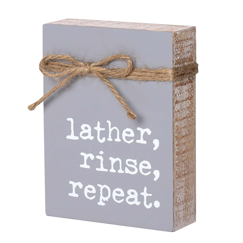 PS-7836 - *Lather Jute Block Sign