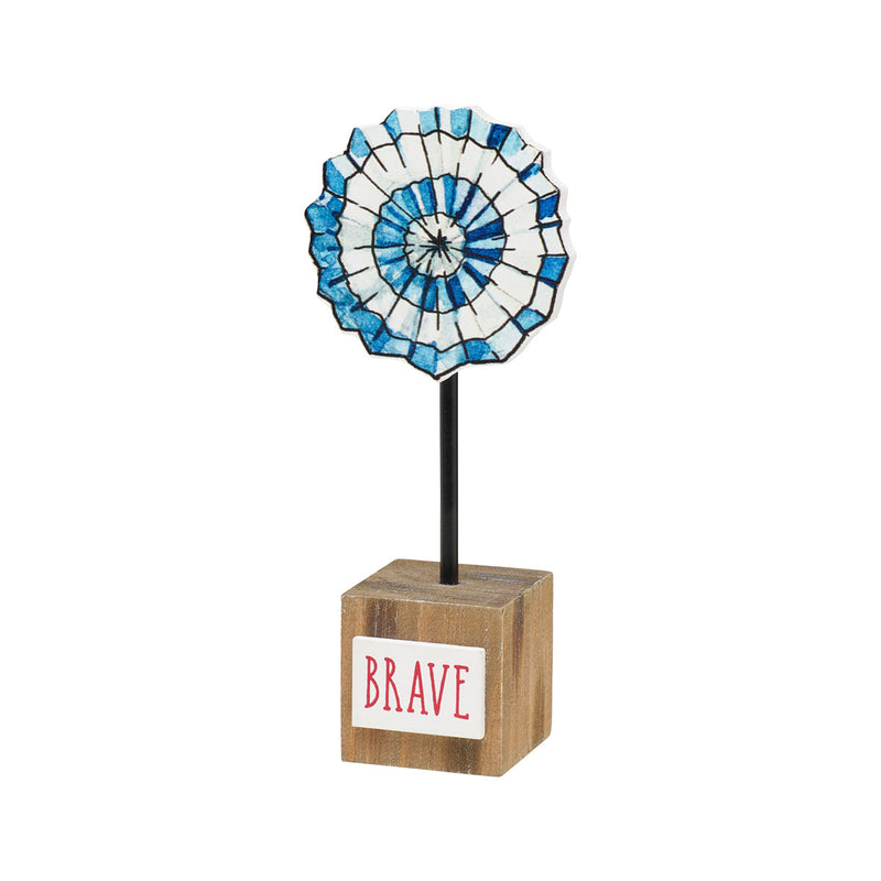 PS-7960 - *Blue White Pinwheel on Base