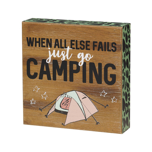 Just Go Camping Box Sign