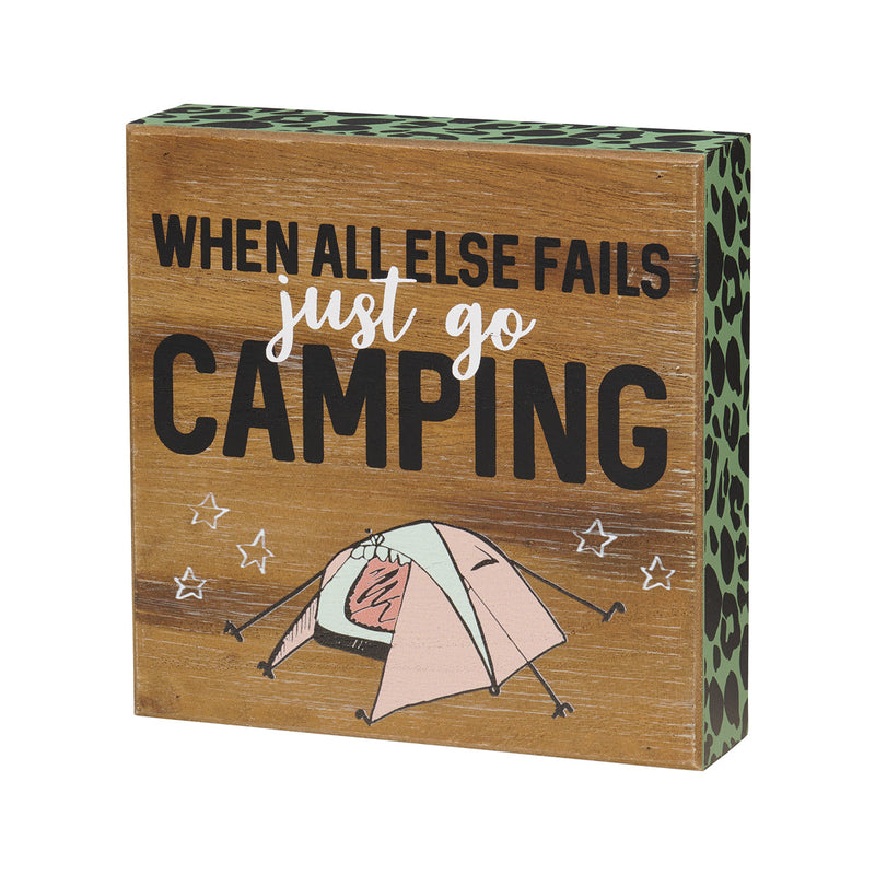 Just Go Camping Box Sign