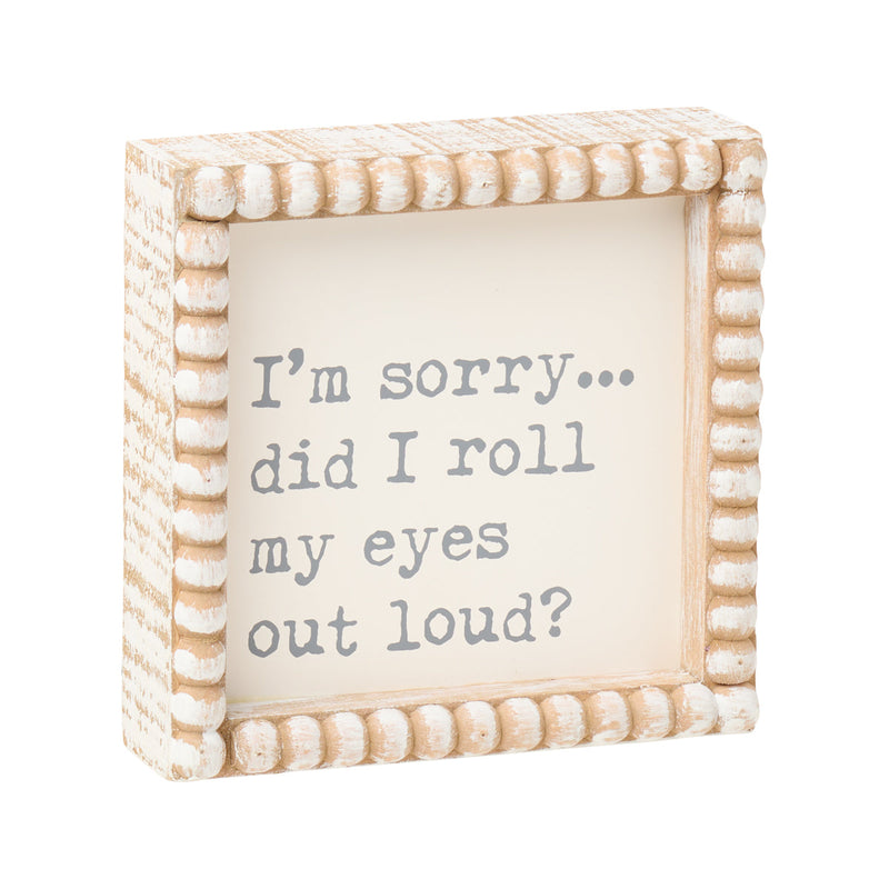 PS-8145 - Roll Eyes Beaded Box Sign