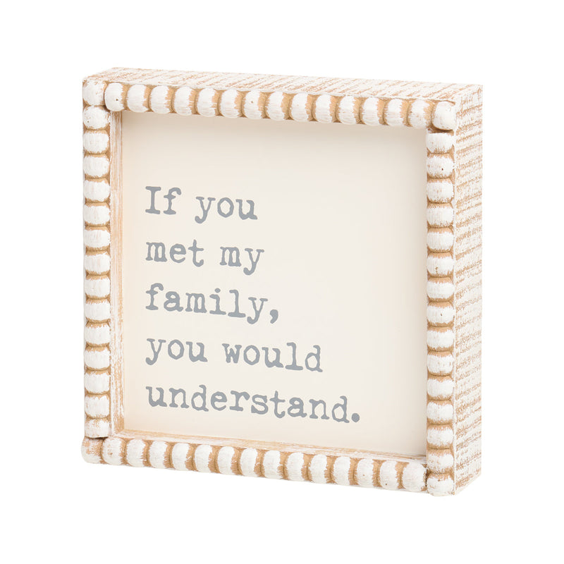 PS-8163 - My Family Beaded Box Sign