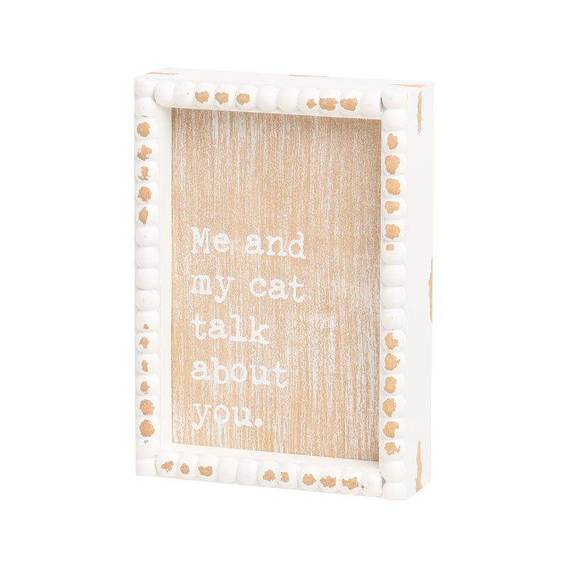 PS-8178 - My Cat Beaded Box Sign