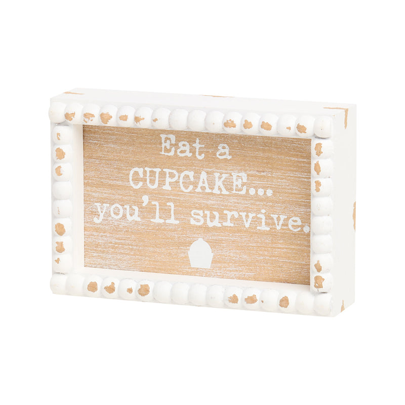 PS-8182 - Cupcake Beaded Box Sign