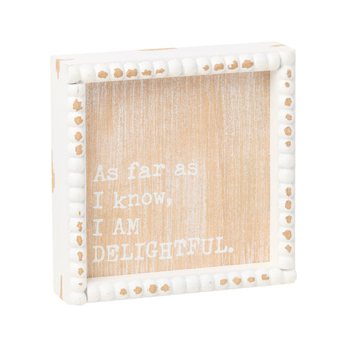 Delightful Beaded Box Sign