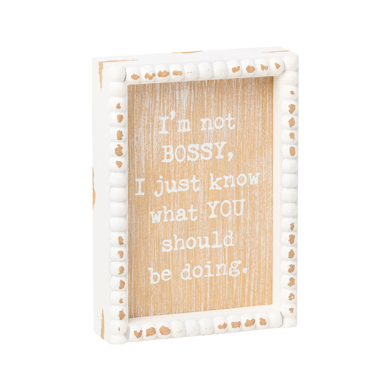 PS-8191 - Bossy Beaded Box Sign