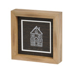 PS-8230 - House/Chrysanthemum Framed Sign (Reversible)