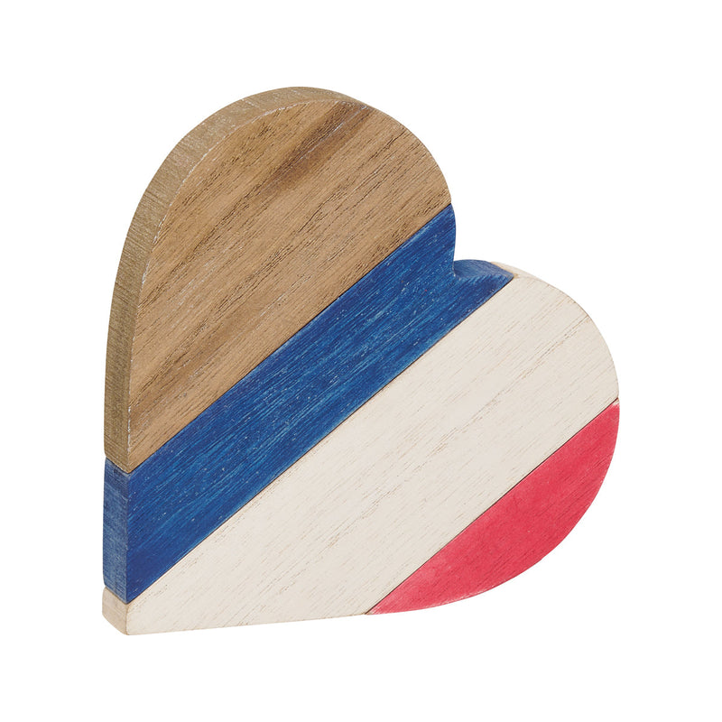 PS-8307 - Sm. RWB Plank Heart