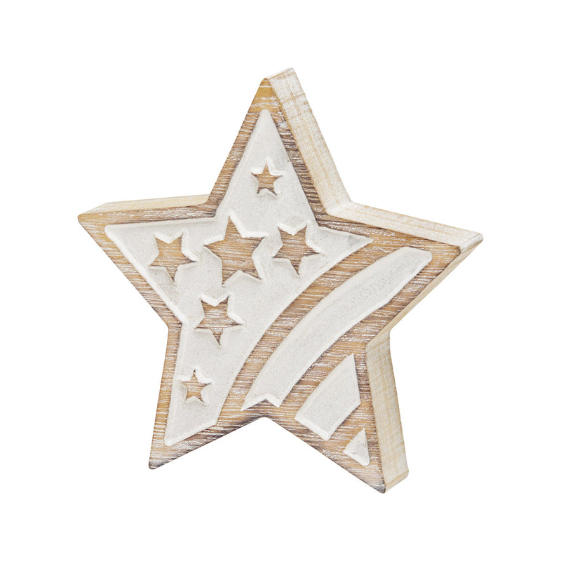 PS-8338 - Stars/Stripes Carved Star