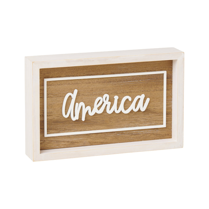 PS-8359 - America Framed Sign (Reversible)