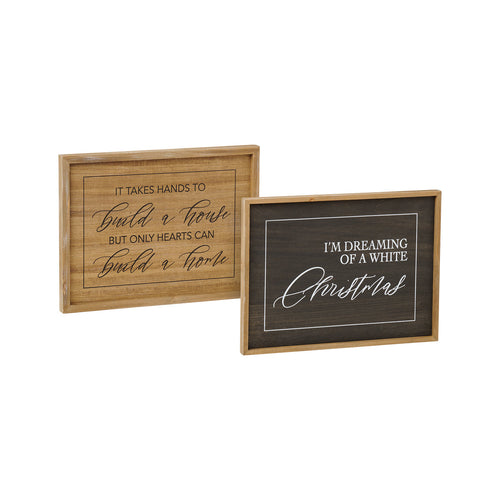 House/White Cmas Frame (Reversible)