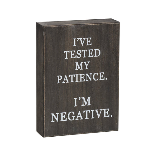 I'm Negative Box Sign