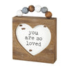 SW-1045 - So Loved Box Sign w/ Beads