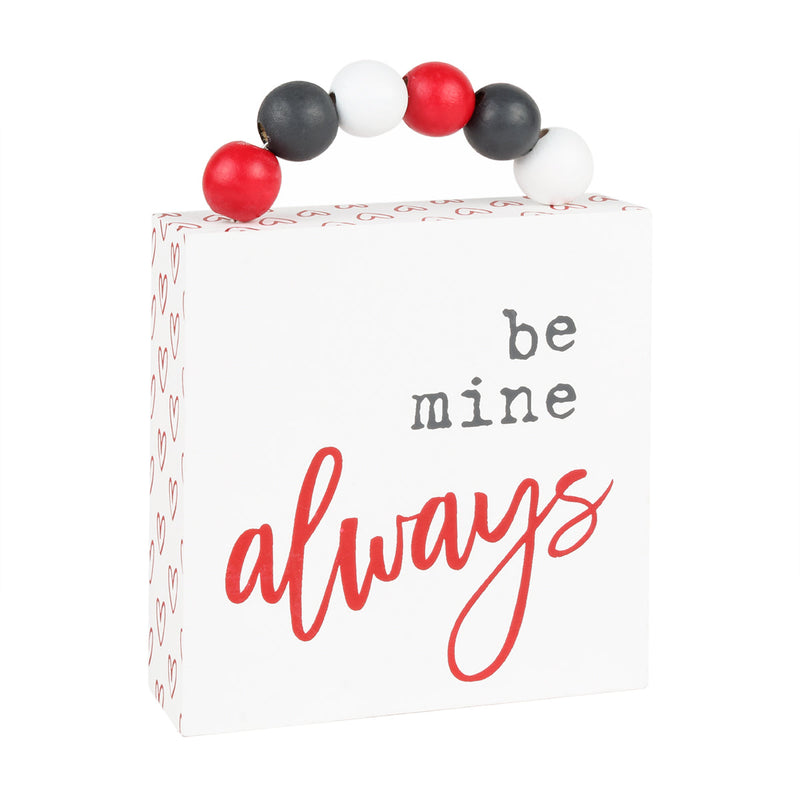 SW-1073 - *Be Mine Box Sign w/ Beads